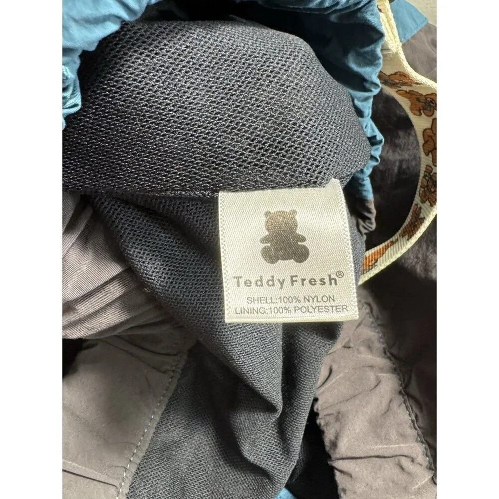 Teddy Fresh Blue and Gray Flat Front Men Shorts - Picture 5 of 9